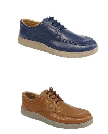 sapato de homem com atacadores the franks em pele cor azul ou camel