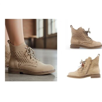 bota de senhora bazada de verão cor bege
