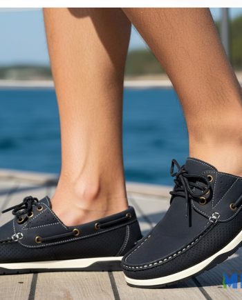 mocassim de homem saltars de atacadores esburacado cor preto