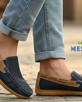 mocassim de homem com furos em pala cor preto com castanho