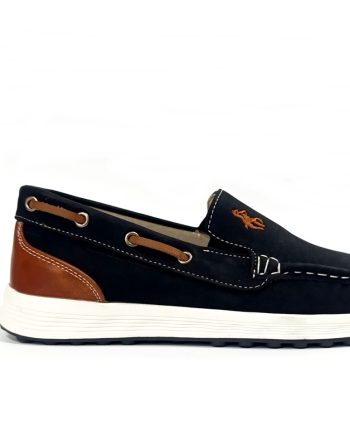 mocassim de homem kalasity em pala cor preto com castanho