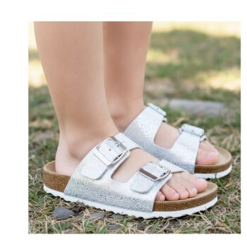 chinelo de menina para criança com 2 fivelas