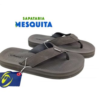 chinelo de homem(beppi) de enfiar no dedo em tecido cor cinza