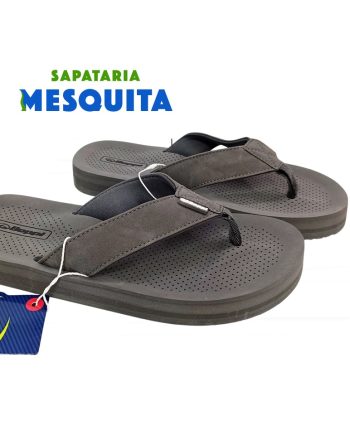 chinelo de homem(beppi) de enfiar no dedo em tecido cor cinza