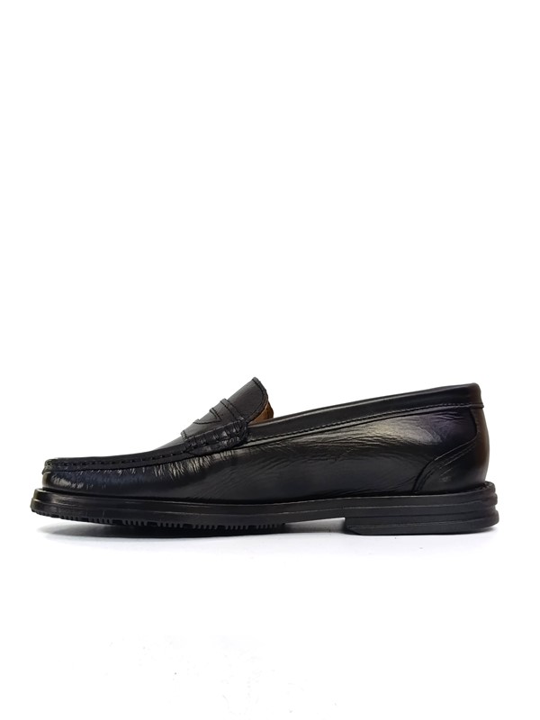Sapato Social Masculino Preto Estilo Mocassim com Sola de Borracha