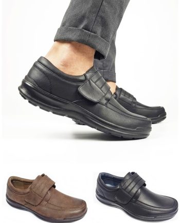 sapato de homem super leves com velcro preto ou castanho