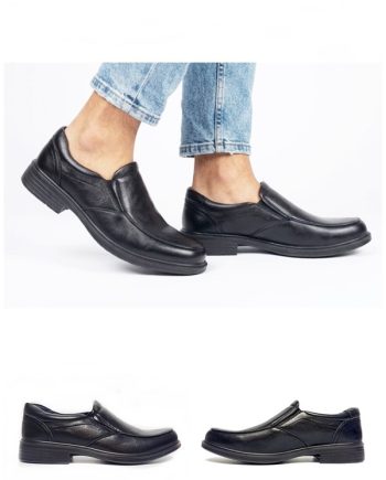 Sapato Masculino Social / Casual Slip-On em Sintético Preto